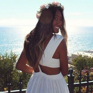 White fancy long dress